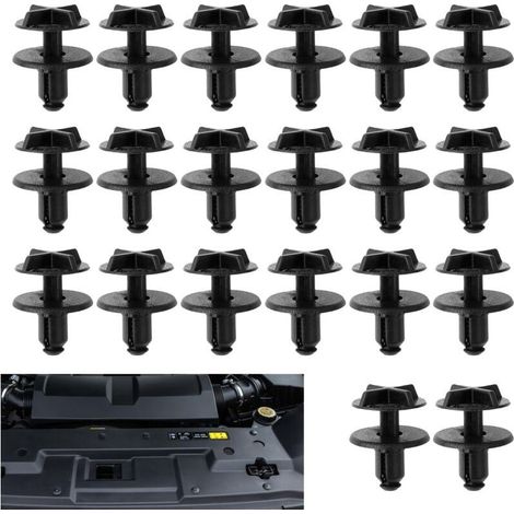 Lot de 20 clips de retenue de panneau de capot de batterie en plastique pour Land Rover Range Rover LR024316, boucle de couvercle de batterie, garniture de panneau de voiture, clou tra (1/4)