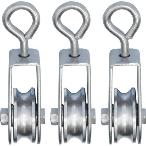 mini rollers with ball bearings, ø 28 mm, for 6 mm rope, load capacity 30 kg