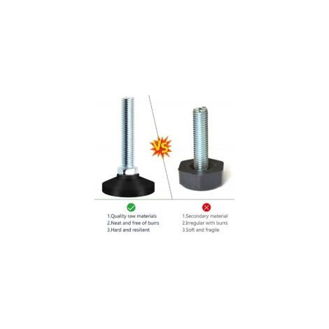 Tornillo de ajuste M10 x 50 mm, pie nivelador, tornillo para muebles - Crezuo