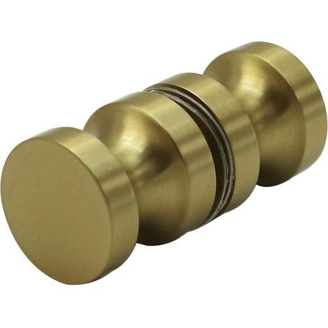 Doppelseitiger Duschtürgriff aus fingerabdruckresistentem Glas, gebürstete Goldoberfläche, für Badezimmerschloss (1/5)