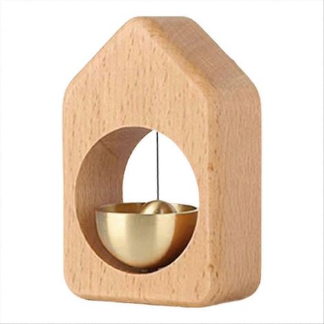 Sonnette de porte en bois, carillon éolien sans fil, sonnette d'entrée décorative, décoration intérieure (1/5)