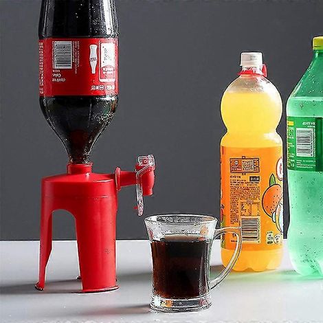 Distributeur de boissons gazeuses (1 pièce) avec robinet et bouteille de Coca-Cola à l'envers