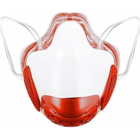Masques, Masques De Protection, Transparent Masque, Masque Poussiere, Facial Transparent Visible- rouge (1/5)