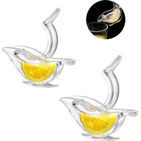 Presse Citron,2 pièces Presse Fruit Manuel Presse à Main Vaisselle en Acrylique Presse-fruits Manuel Forme de Bateau Transparent pour Citron Orange Vert Cuisine Bar (1/5)