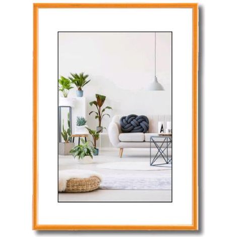 Cornice Foto Stampe Portafoto Quadro Minimal HOOKER PVC Colore ARANCIO 30x40 cm