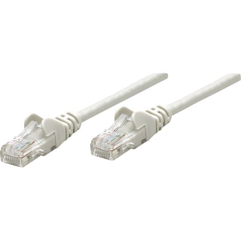 Intellinet 318228 RJ45 Patchkabel CAT 5e U/UTP 0.50 m Grau 1 St.