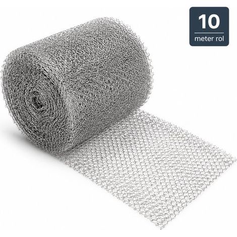 Grillage anti-souris - 10 mètres - Grillage d'exclusion - Lutte antiparasitaire - Grillage anti-rats - Souris - Grille pour joint de dilatation - Acier inoxydable (1/5)