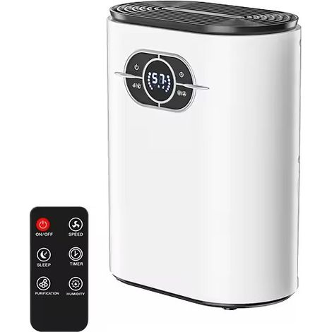 Déshumidificateur électrique, absorbeur d'air de 1200 ml, appareil portable anti-moisissures pour la maison (1/5)