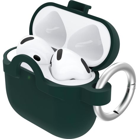 OtterBox Custodia AirPods Verde Soft Touch Antishock Ultra Sottile con Moschettone 77-97893 (1/4)