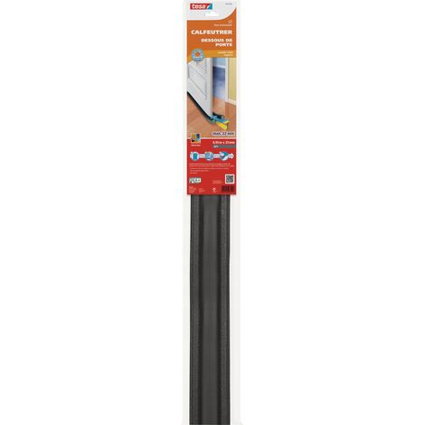 Burlete de espuma TESA para puertas correderas, anticorrientes de aire, gris, 0,95 m x 25 mm