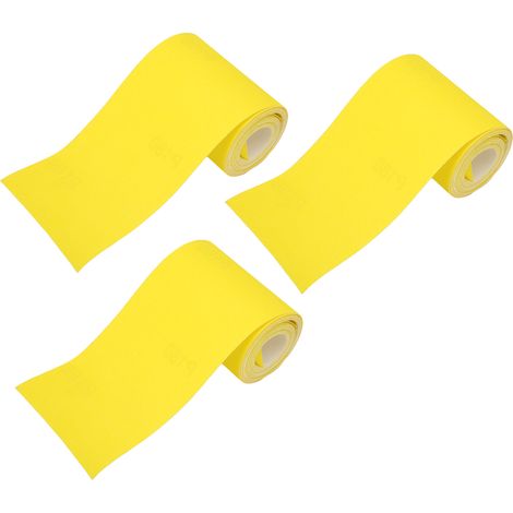 Rouleau abrasif grain 180 pour ponçage meubles, 3 rouleaux papier de verre jaune (1/5)