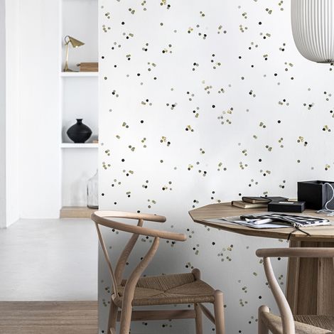 Papier peint intissé Moucheté Confetti 1005 x 52cm Multicolore