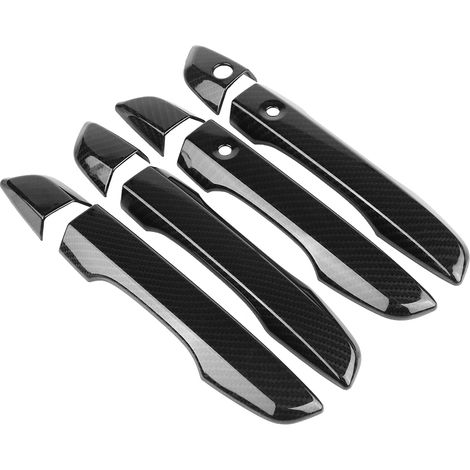 Coques Poignées de Porte Carbone pour Honda Civic 10e 2016-2017, Protection Fibre de Carbone, Moulures Décoratives Noires, Kit de 4 Pièces (1/5)