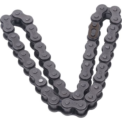 Chaîne de remplacement pour arbre intermédiaire avant (42 maillons) en acier au carbone 420, compatible avec les modèles Coleman CT200, CT200U, CT200EX, CT200U-EX et BT200X. (1/5)