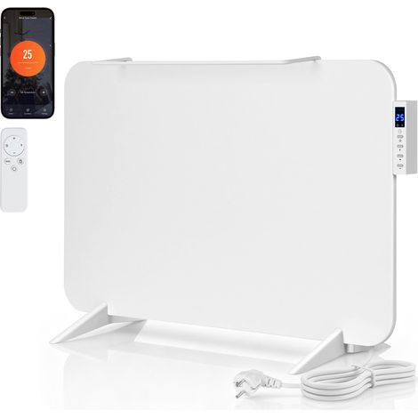 TolleTour Radiador infrarrojo 450W blanco WiFi termostato app mando baño toallero (1/5)