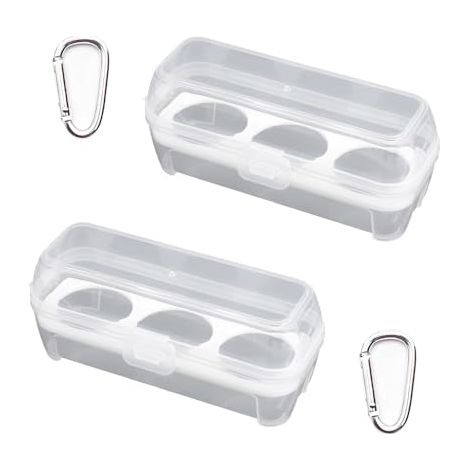 Camping-Eierkarton (2er-Set) – Tragbarer, stoßfester Eierhalter und Organizer für 3 Eier – geeignet für Wandern, Camping, Reisen, Picknicks, Küche und Kühlschrank (1/5)