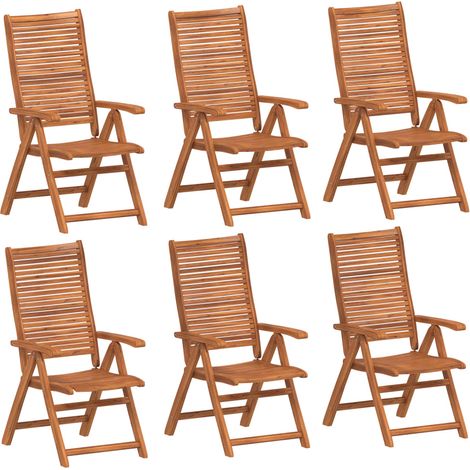 Maison Exclusive - Gartenstühle 6 Stk. Verstellbar 56x72x107 cm M