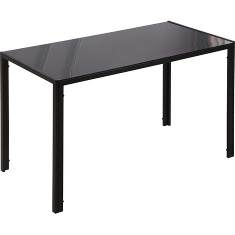 Esstisch Küchentisch großer Tisch, modernes Design, 120 cm x 60 cm x 75 cm, Schwarz