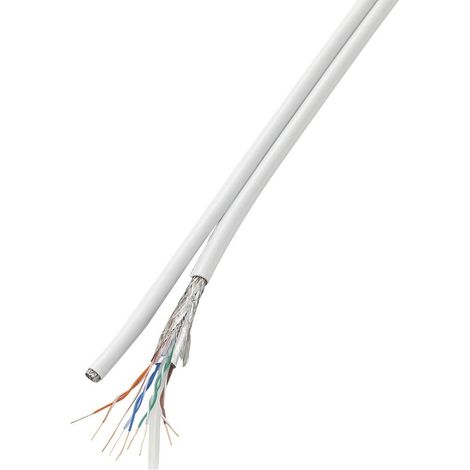 Câble réseau CAT 6 SF/UTP TRU COMPONENTS CAT 6/CCA 1567361 4 x 2 x 0.196 mm² blanc 50 m (1/3)