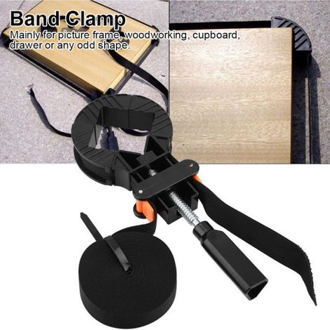 Sangle de serrage d'angle réglable - - 6 m - Nylon - Noir (1/5)
