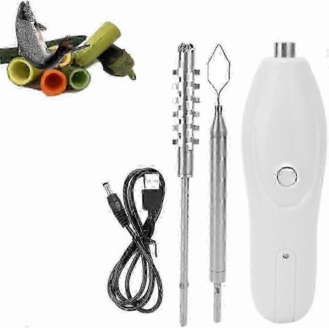 Évideur électrique à légumes, évideur électrique à courgettes, grattoir à écailles en acier inoxydable, grattoir à écailles multifonctionnel pour fruits de mer avec lame remplaçable (1/5)