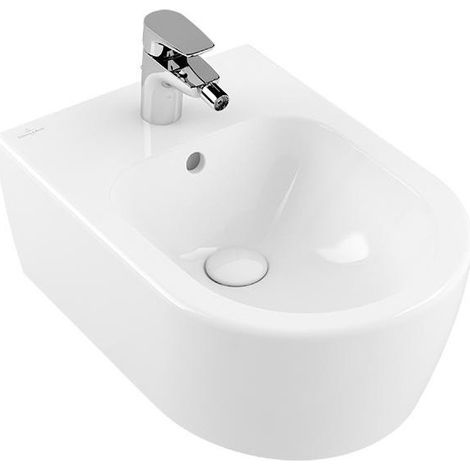 Bidet mural AVENTO 370x530mm avec débordement blanc