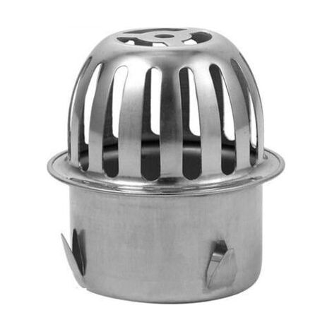 PA Packung mit 2 Dachrinnengittern aus Edelstahl, um die Abflüsse offen zu halten. Verhindert das Verstopfen von Blättern und Schmutz. Geeignet für Rohre mit 58 mm Innendurchmesser. (1/3)