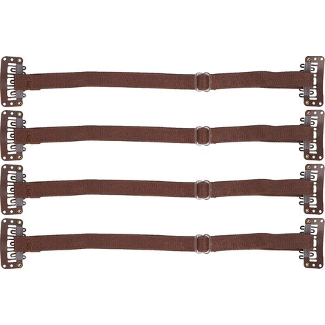 Bandeau Lift Visage 4 Pièces avec Pinces à Cheveux, Ceinture Élastique Ajustable Anti-Rides Yeux, Brun (1/5)