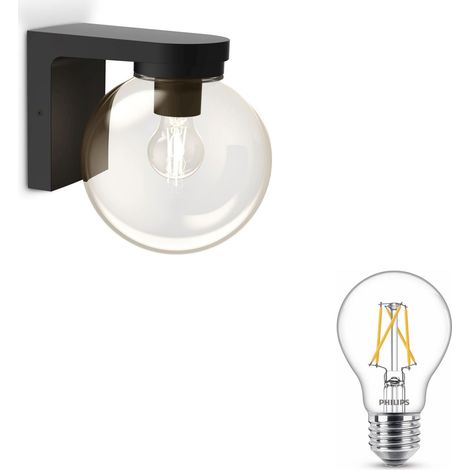 Philips Ulio Aplique de pared exterior Down E27 (Negro) - Philips LED E27 No regulable (1/5)