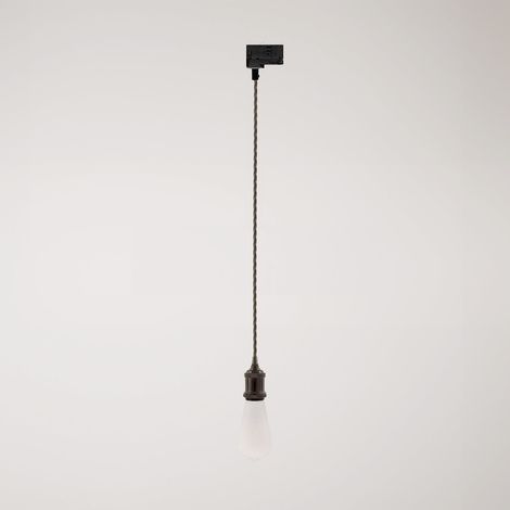 Creative Cables – Vintage-Schienen-Pendelleuchte mit geflochtenem Kabel – Leuchtmittel nicht enthalten