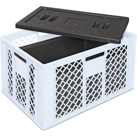 BRB Récipient Euro avec boîte isotherme en EPP, 600 x 400 x 320 mm, 25 l, blanc (1/3)