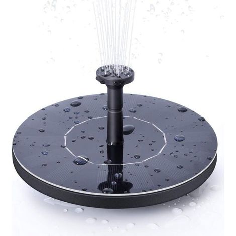 Fontaine solaire - PZCC - PZCC - Pompe solaire pour bain d'oiseau - Kit autoportant - Forme ronde (1/4)
