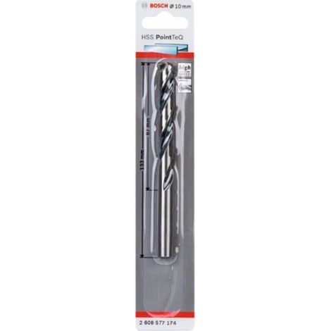 Brocas para metal HSS PointTeQ - BOSCH Medidas: Ø10x87x133 mm