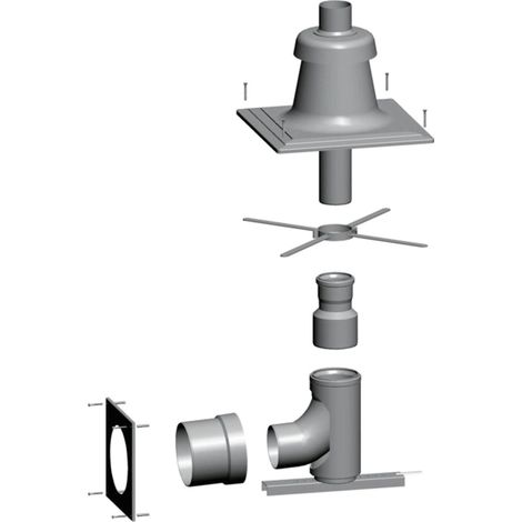 Wolf Schachtbausatz DN80 - Kaskade DN80 im Schacht, Abdeckung PP, 2651828