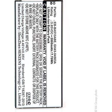 NX - Batterie téléphone, smartphone, GSM pour Samsung Galaxy A5 (2016) 3.85V 2000mAh - E