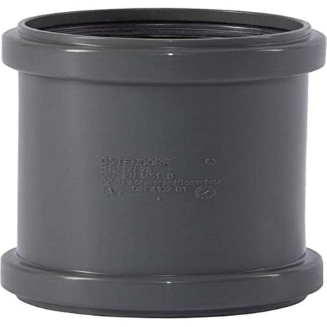 Ostendorf HTsafe dn75 - Manicotto di sovracorrente DN 75 mm, tubo HT, colore: Grigio