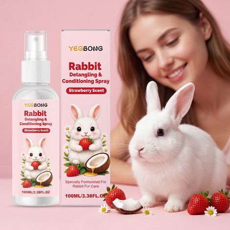 Spray adoucissant pour fourrure de lapin - Doux et non irritant, nettoie et élimine les taches, nourrit et hydrate la fourrure de lapin - 100 ml (1/5)