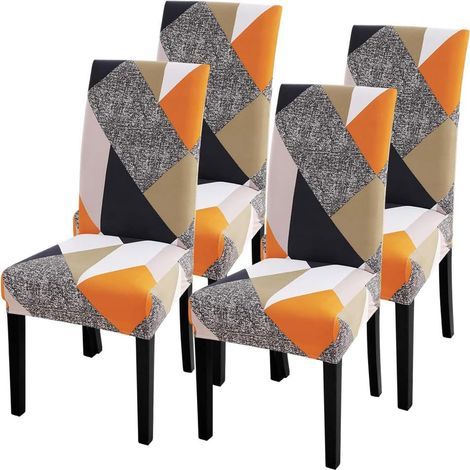 Chair Cover, 4 Pieces Stretchable Removable Washable Modern Chair Cover for Dining Room Slipcover - Decoration Wedding Bouquet, Hotel, Restaurant (1/5)