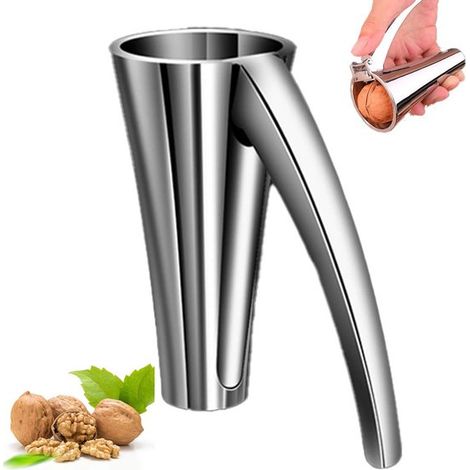 Casse-noix - Casse-noix multifonctionnel - Éplucheur à noix - Outil d'épluchage - En alliage d'aluminium - Manche antidérapant - Ouvre les noix d'une seule main - Convient aux noix, noisettes et autre (1/5)