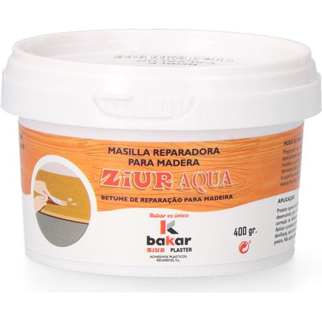 BAKAR Masilla reparadora para madera color roble fácil de lijar (400g)