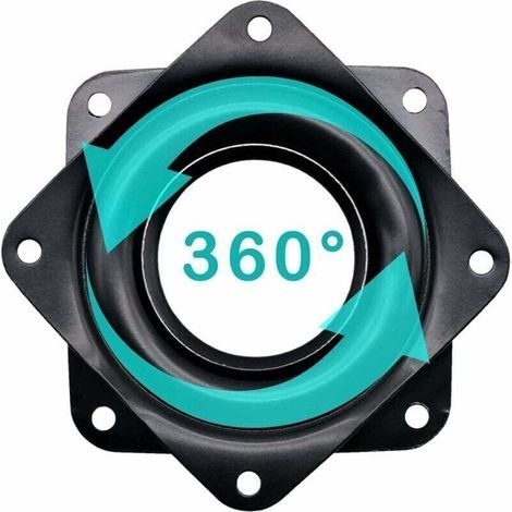 Plaque tournante pivotante 360° en métal – Roulements à billes – Capacité de charge élevée – Pour meubles et supports TV (1/4)