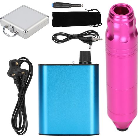 Kit de machine à tatouer rotative avec stylo, alimentation 90-265V et pédale sans fil pour débutants, prise UK (1/5)