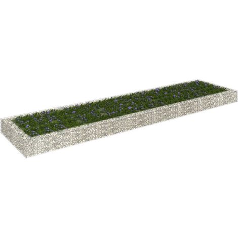 Mur en gabion, Lit surélevé de jardin acier galvanisé 400x100x20 cm pjhr72453 DESIGN IN (1/5)