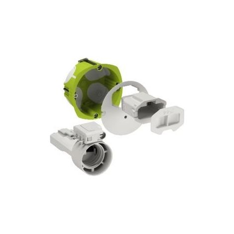 Multifix air dcl, boîte applique étanche avec couvercle affleurant et douille e27, diamètre 67 mm pr