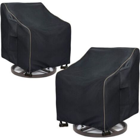 Set mit 2 wasserdichten und strapazierfähigen Schutzhüllen für drehbare Liegestühle und Schaukelstühle für Gartenmöbel (76 x 87 x 98 cm)