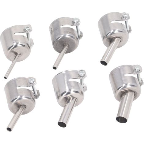 Kit de 6 buses pour pistolet à air chaud 850 en alliage d'aluminium (embouts de 3, 4, 5, 7, 8 et 10 mm) - Fournitures pour station de soudage (1/5)