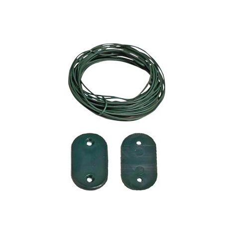Kit fixation vert pour brise-vue lot de 30 avec 4 mètres de fil (1/2)