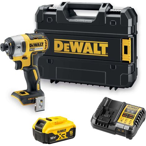 DeWALT DCF887P1 Cordless 18V Brushless Impact Driver With 5Ah Battery, Charger And Case (1/3)