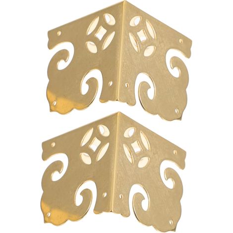 Protections d'angle décoratives, cuivre/bois, style vintage (1/5)