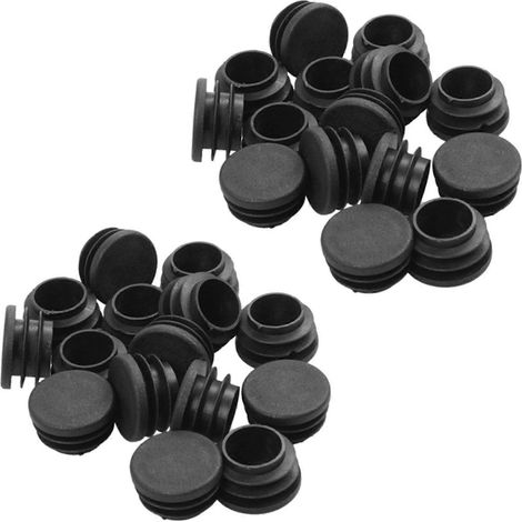 48 bouchons pour pieds de table et de chaise, capuchons ronds en plastique de 22 mm de diamètre, tubes d'insertion filetés pour la protection. (1/5)